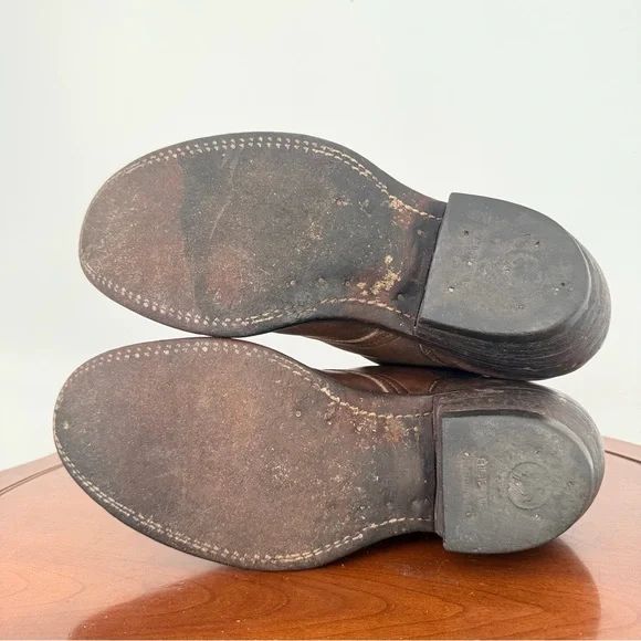 White’s Handmade Men’s Hathorn Packer Leather Lace-Up Kiltie Cowboy Boots | 9.5 - Picture 6 of 8